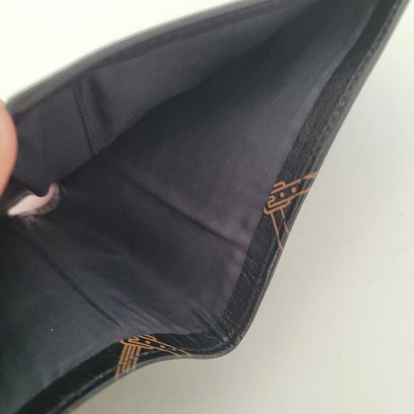 Longchamp Mens Wallet Brown Bifold Leather Folding Medium Logo Vintage Designer - Picture 4 of 9